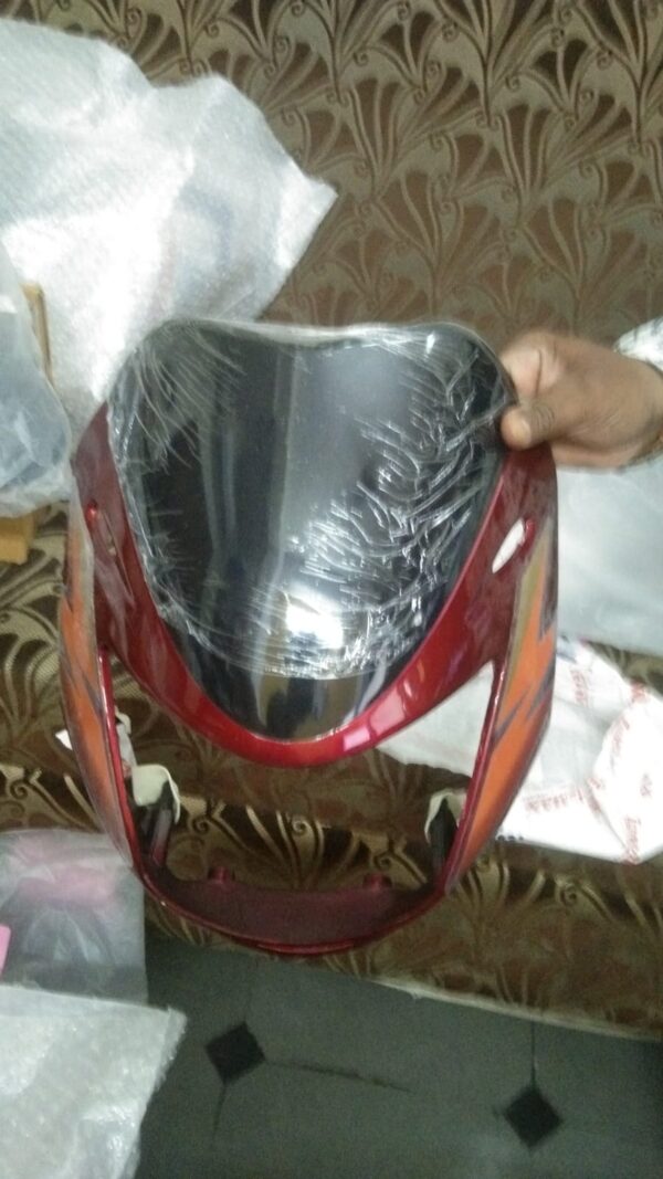 Bajaj Caliber Croma Headlight Visor Red - Image 3