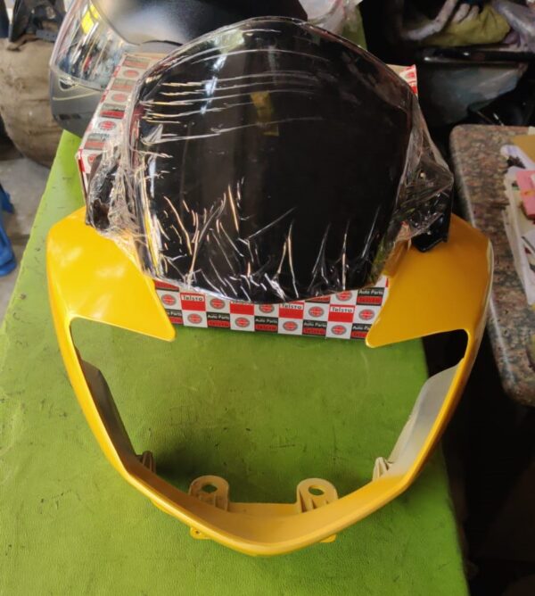 TVS Apache RTR Headlight Visor Mask Fairing Yellow
