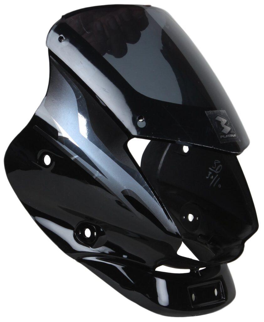 bajaj platina 100 es headlight visor front mask fairing