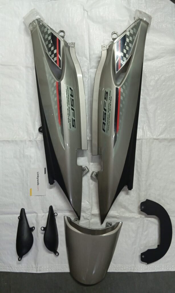 Hero glamour silver tail panel replacement rear cover for motorcycles