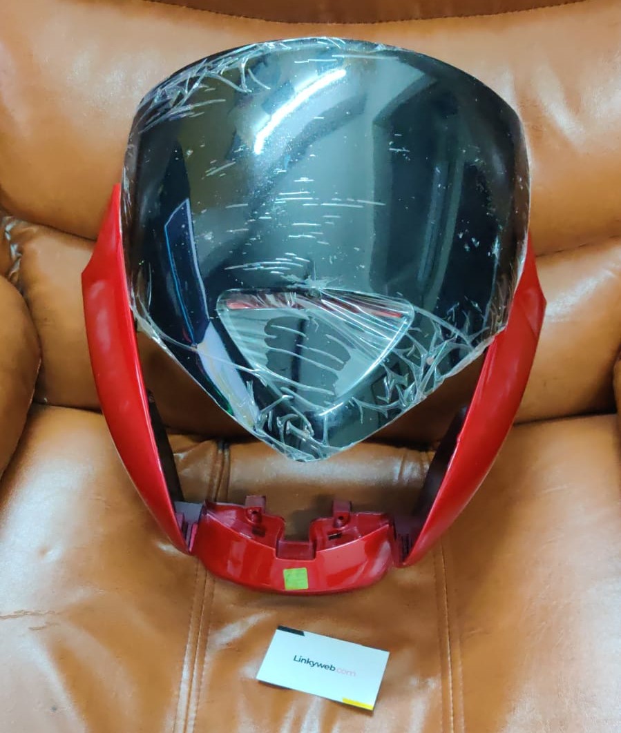 Hero Achiever Headlight Visor Mask Fairing Red Buy Now