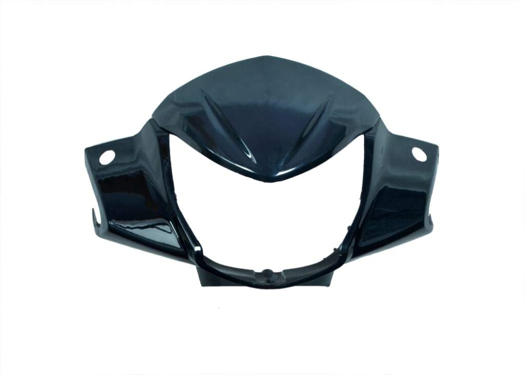 Hero maestro edge headlight visor mask fairing in premium fiber finish