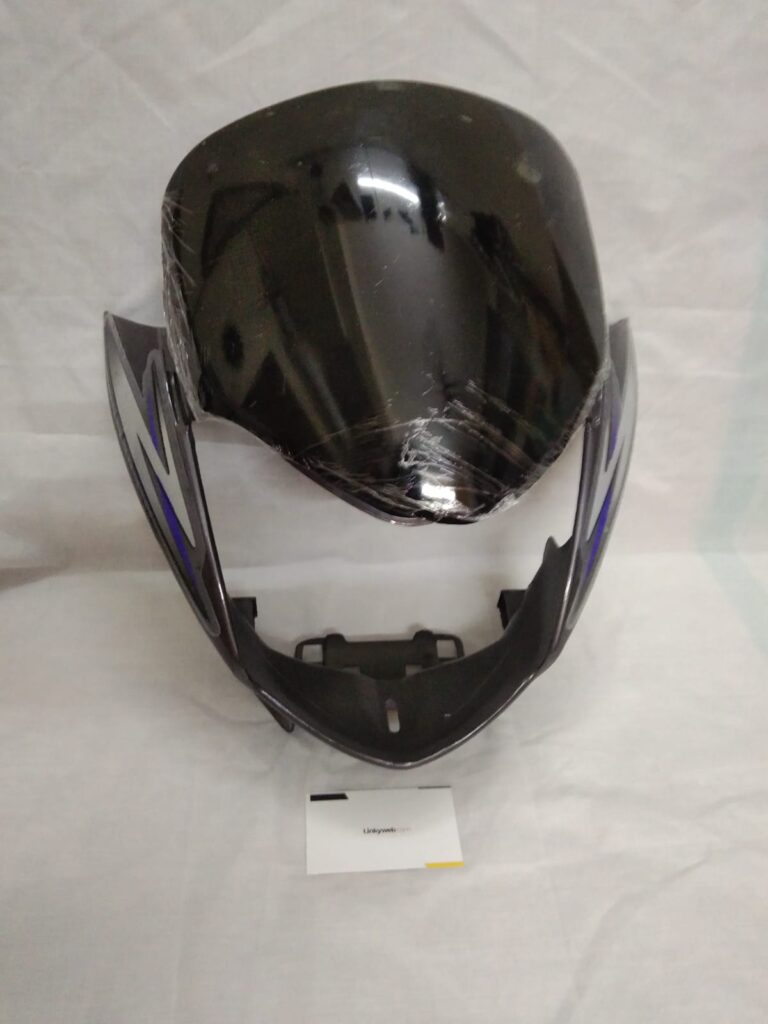Honda cb shine headlight visor mask fairing in black finish displayed for motorcycle owners
