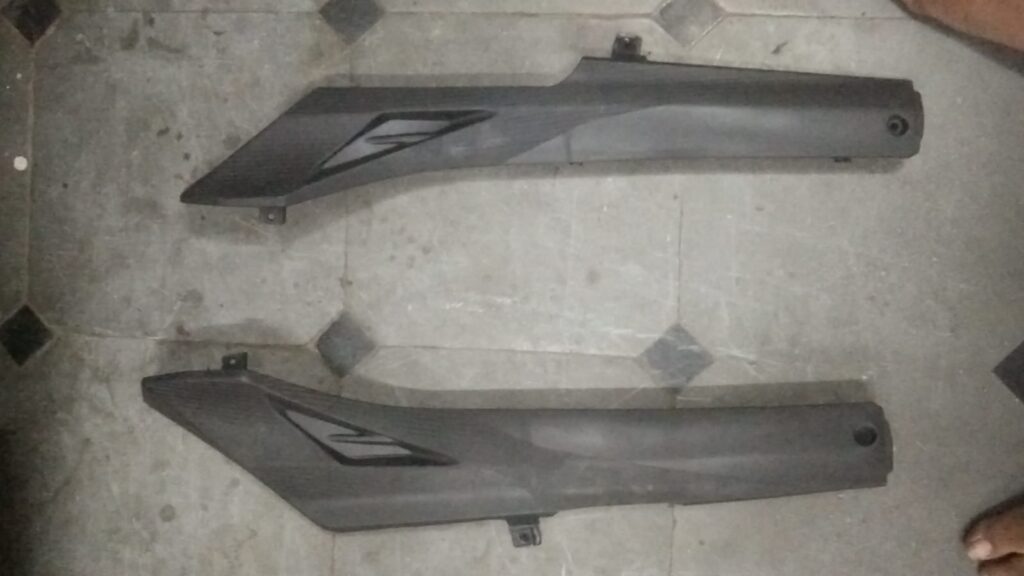 Honda Dio LED Foot Guard Trim displayed in matte finish for scooter protection