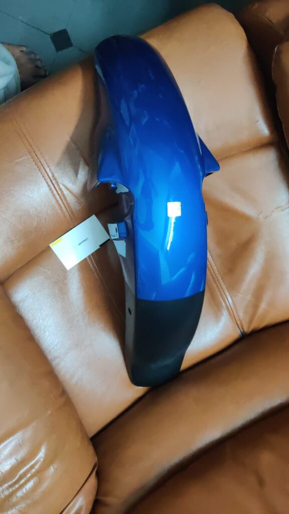 Honda Livo Front Mudguard Blue made from durable fiber material