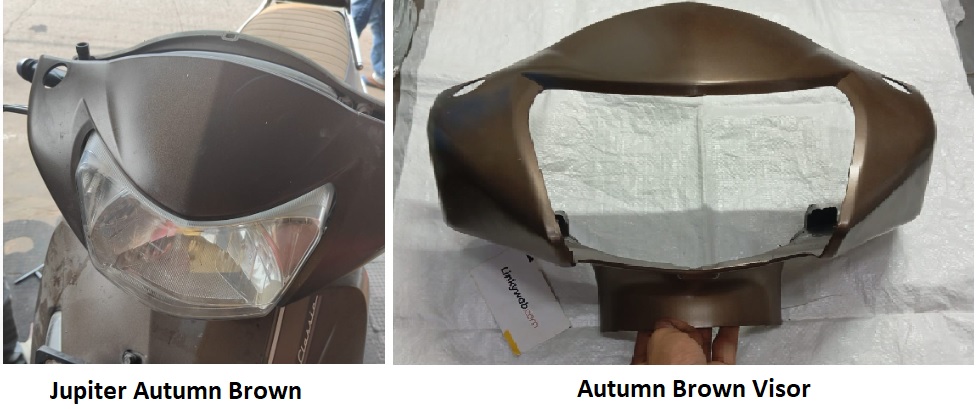 TVS Jupiter Headlight Visor Mask Fairing Autumn Brown - Image 2