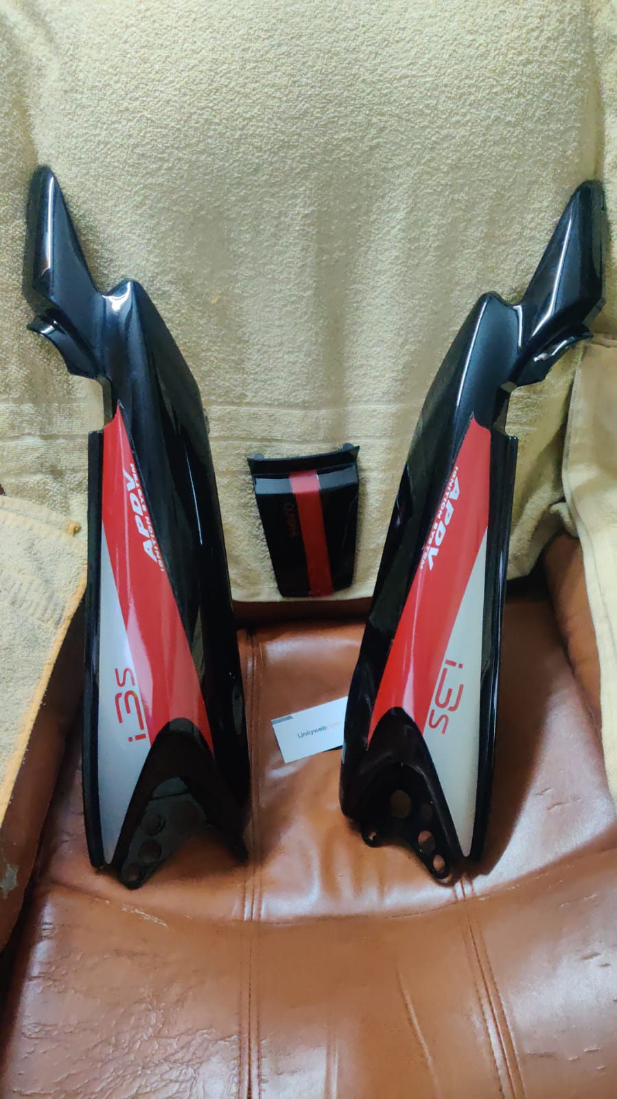 Hero Splendor iSmart Tail Panel Black Red Silver