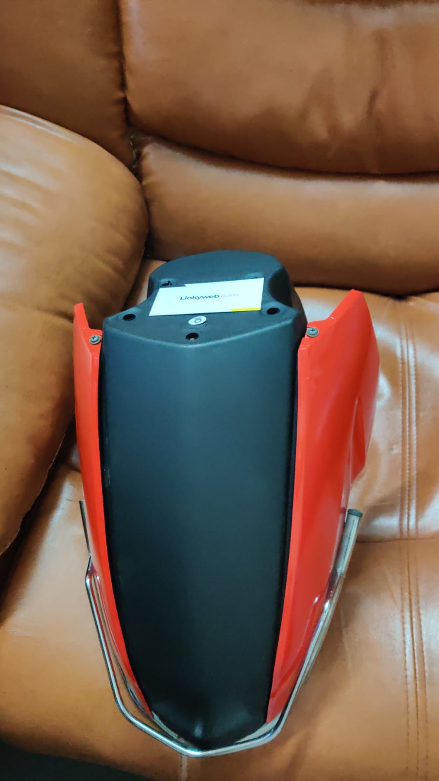 TVS Ntorq Front Mudguard with Bumper Red Black