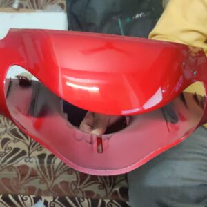 TVS Scooty Headlight Visor Mask Fairing Red
