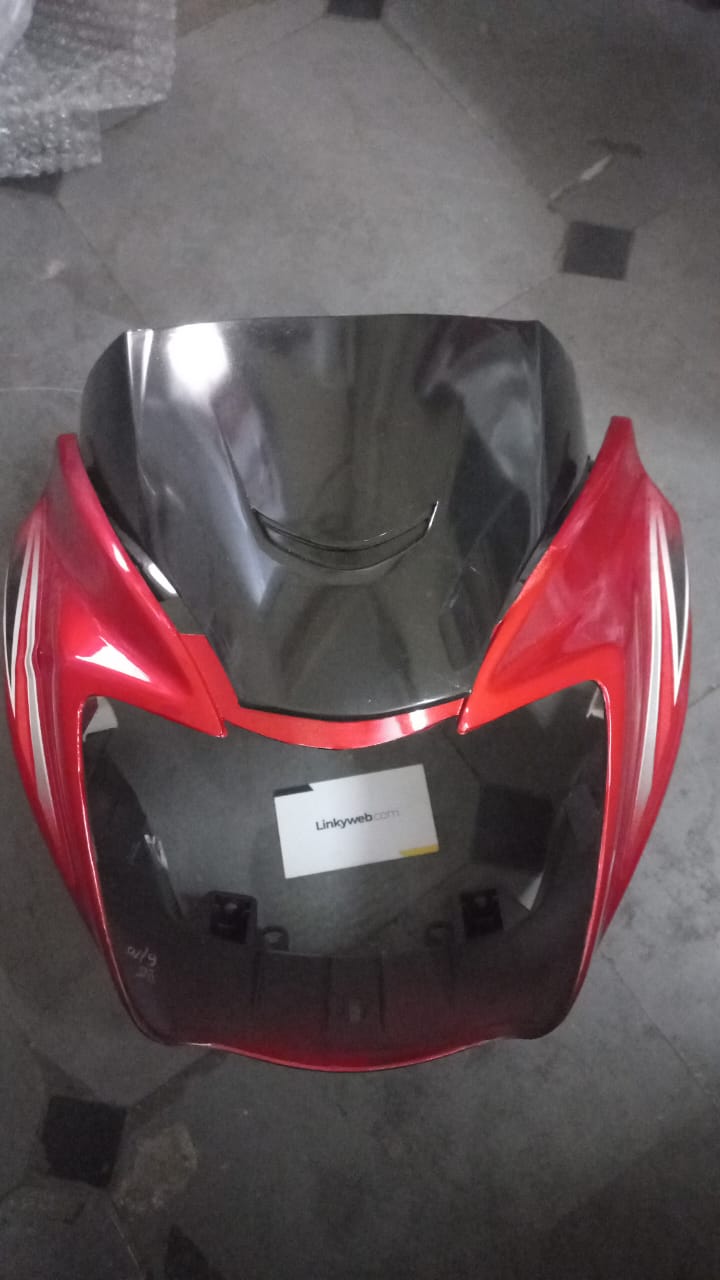 TVS Star City CVTI Headlight Visor Mask Fairing Red