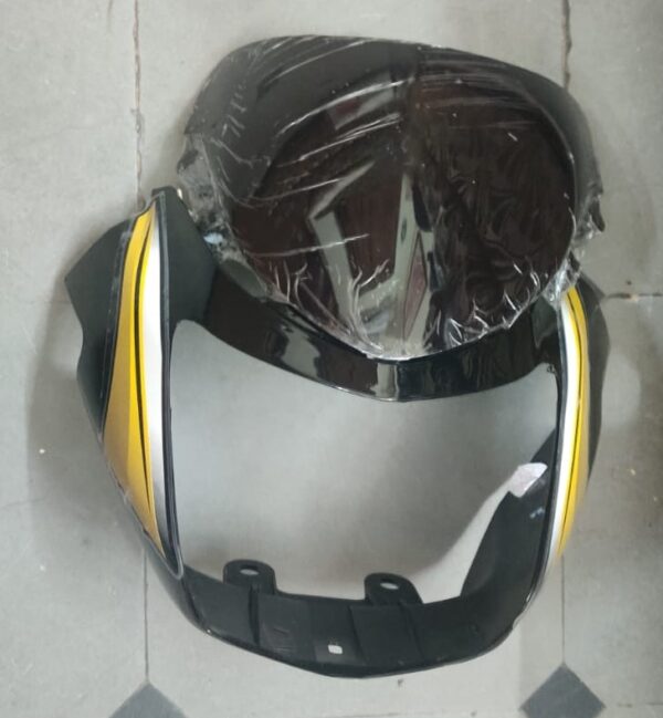 TVS Star City Headlight Visor Mask Fairing Yellow Sticker