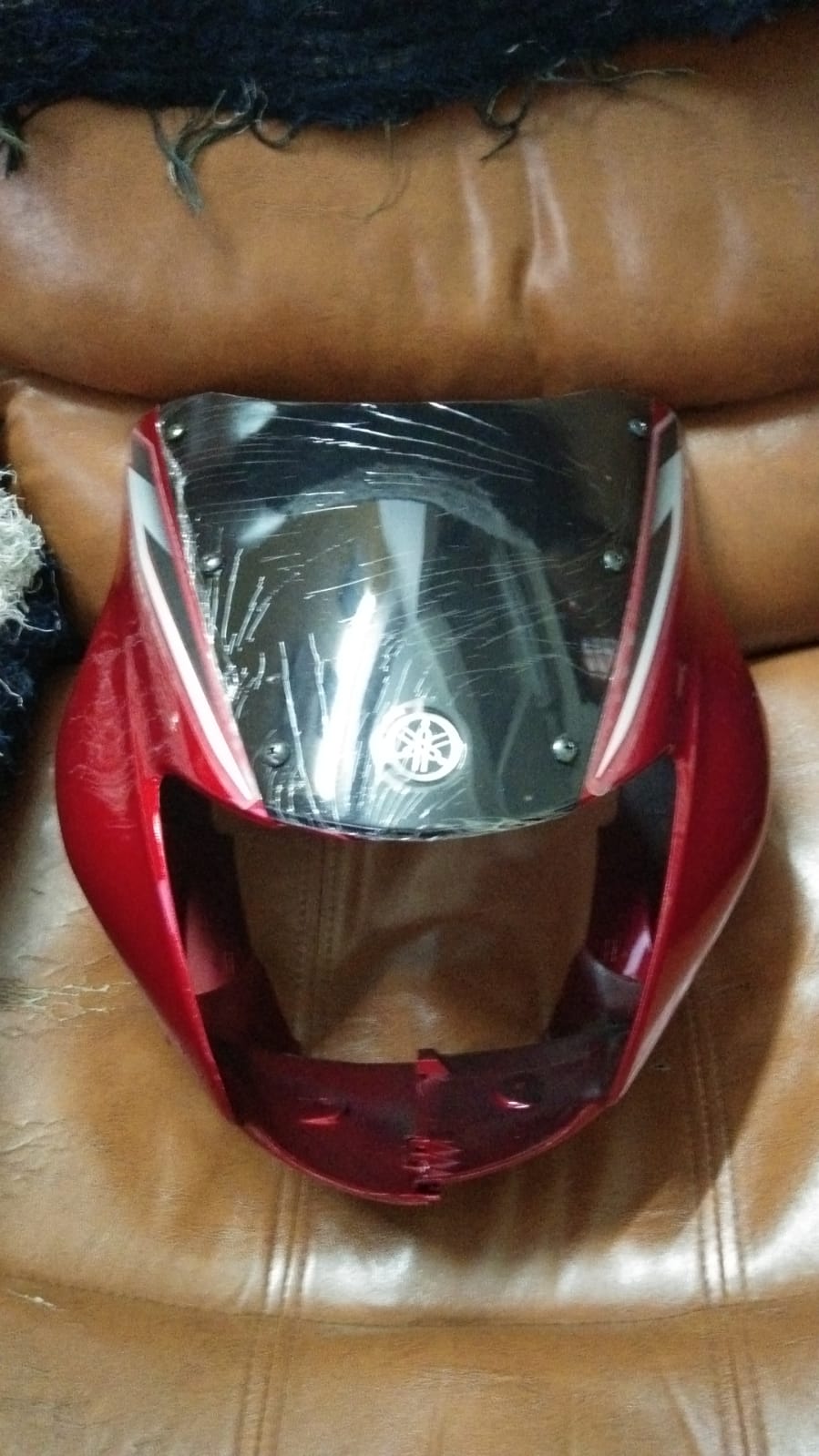 Yamaha Gladiator Headlight Visor Mask Fairing Red