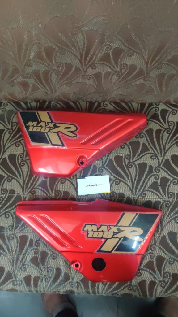 suzuki max 100 red side panel made from durable ABS plastic with OEM finish