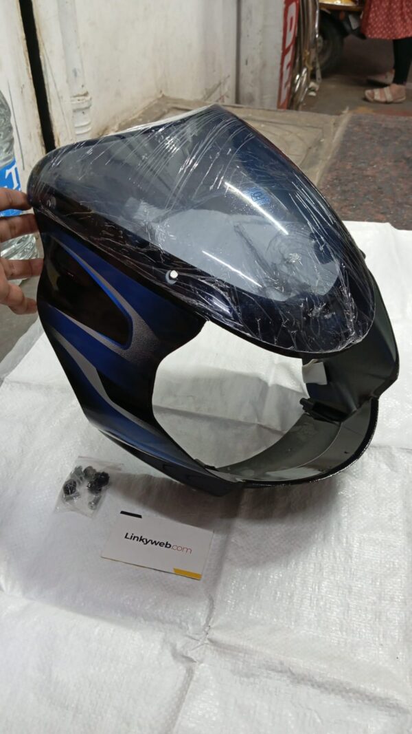 WhatsApp-Image-2025-03-13-at-7.41.13-PM.jpeg Bajaj Discover Headlight Visor Mask Fairing Black and Blue