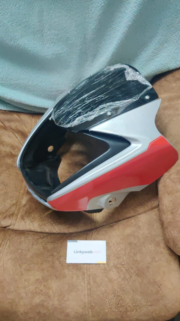 Hero Splendor iSmart Headlight Visor Mask Fairing Silver Red