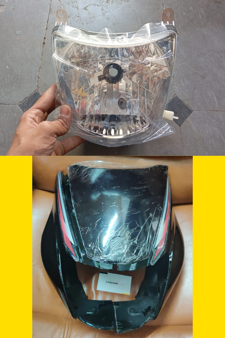 Yamaha Gladiator Headlight Visor and Black Combo