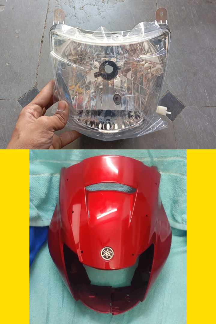 Yamaha Gladiator SS Headlight Visor and Black Combo