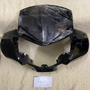 Activa 125 Headlight Visor in glossy black fiber material