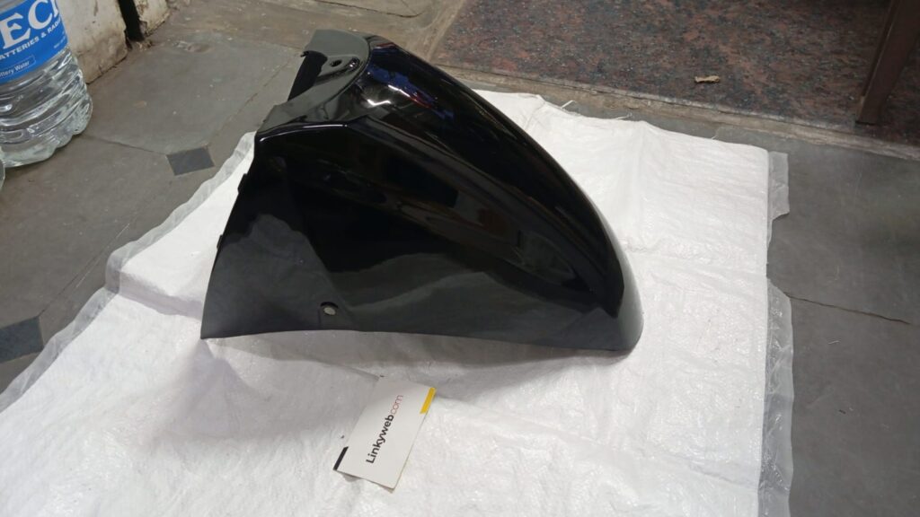 Honda activa i front mudguard in black color made of durable fiber