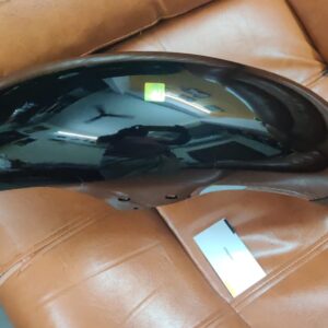 Black bajaj avenger front mudguard made of durable fiber material