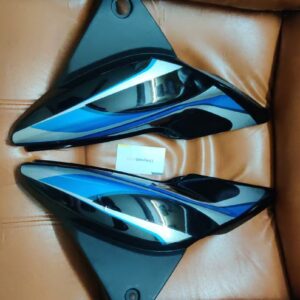 Bajaj discover side panel in black grey finish ready for installation