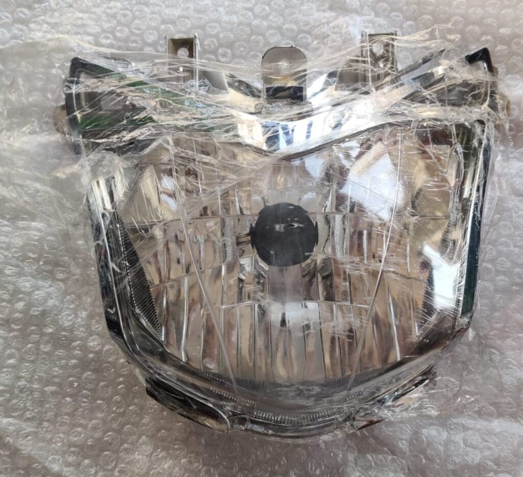 bajaj discover st headlight assembly complete unit with lens and housing