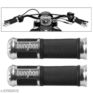 Bajaj handle grip set made of steel bungbon and rubber mounted on a handlebar