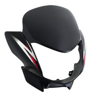 Cb shine headlight visor mask fairing in glossy finish mounted for display