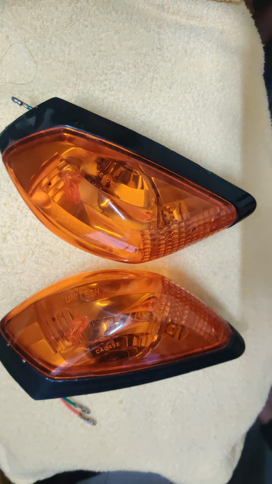 cbz xtreme front indicators resting on a clean surface