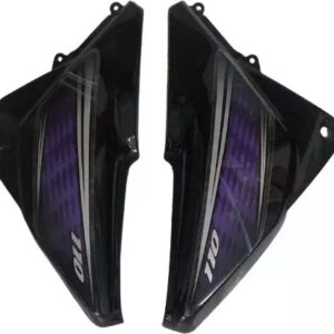 Honda dream neo side panel in black and purple with matching stickers