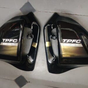 Pair of black fiber hero cbz tpfc tank panels for motorcycle fuel tank protection