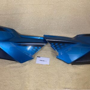 A replacement hero glamour dark blue side panel with pre-fitted matching stickers.