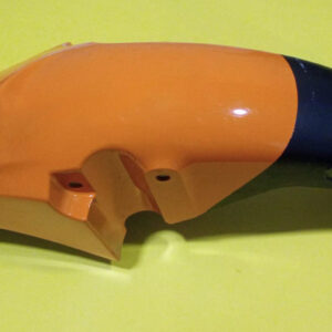 Hero Glamour Front Mudguard Orange made from durable fiber material