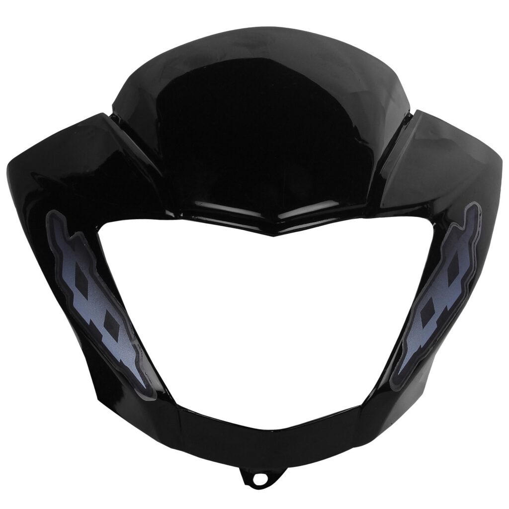 Hero glamour headlight visor mask fairing in black color