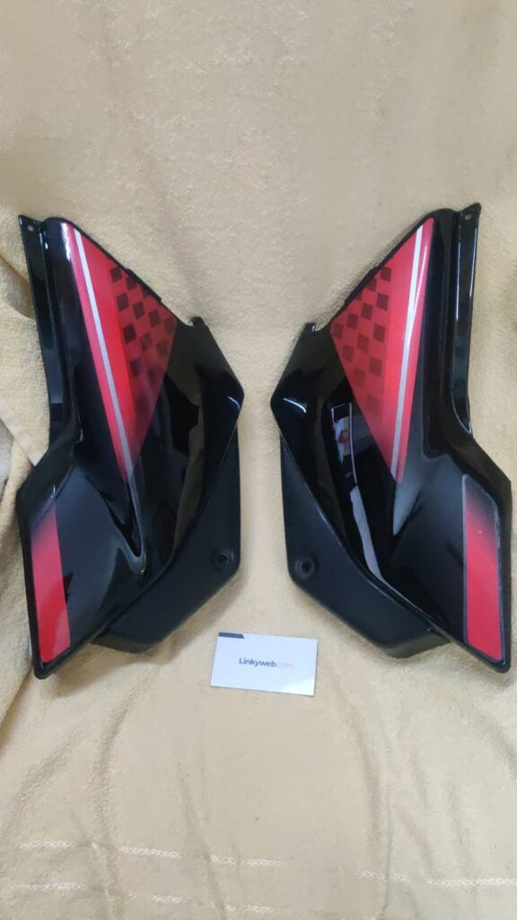 Hero glamour side panel set with matching stickers for motorcycle body upgrade