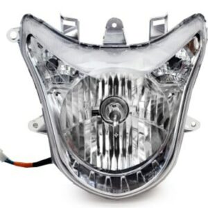 hero glamour t7 headlight assembly resting on a clean workshop surface