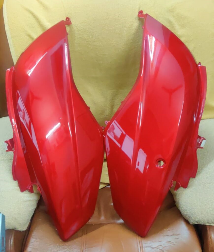 Hero Maestro Side Panel Red pair with pre-fitted matching stickers