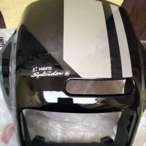 Hero splendor bs6 headlight visor made of durable black fiber material