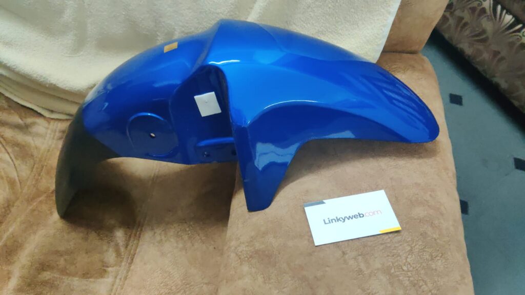 Hero Splendor iSmart Front Mudguard Blue made from durable fiber material