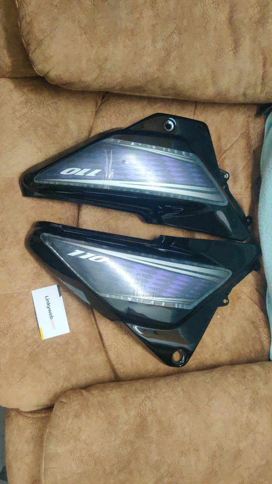 Honda Dream Neo Side Panel Black Purple - Image 2