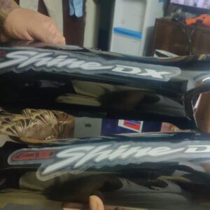Honda cb shine deluxe tail panel in black red color finish