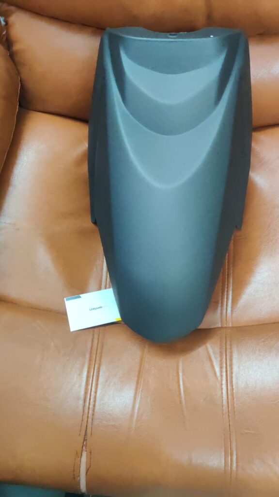 Honda Dio Grey Mudguard front view made of durable fiber material