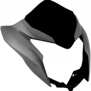 Honda livo grey headlight visor mask fairing mounted on a motorcycle