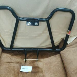 Heavy-duty metal honda shine bs6 leg guard installed on a motorcycle
