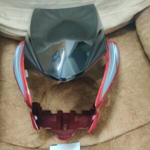 Maroon honda shine sp visor fiber headlight fairing mask accessory
