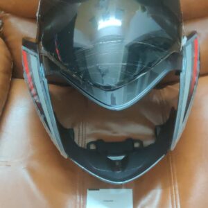 Glossy black and painted honda shine visor headlight mask fairing
