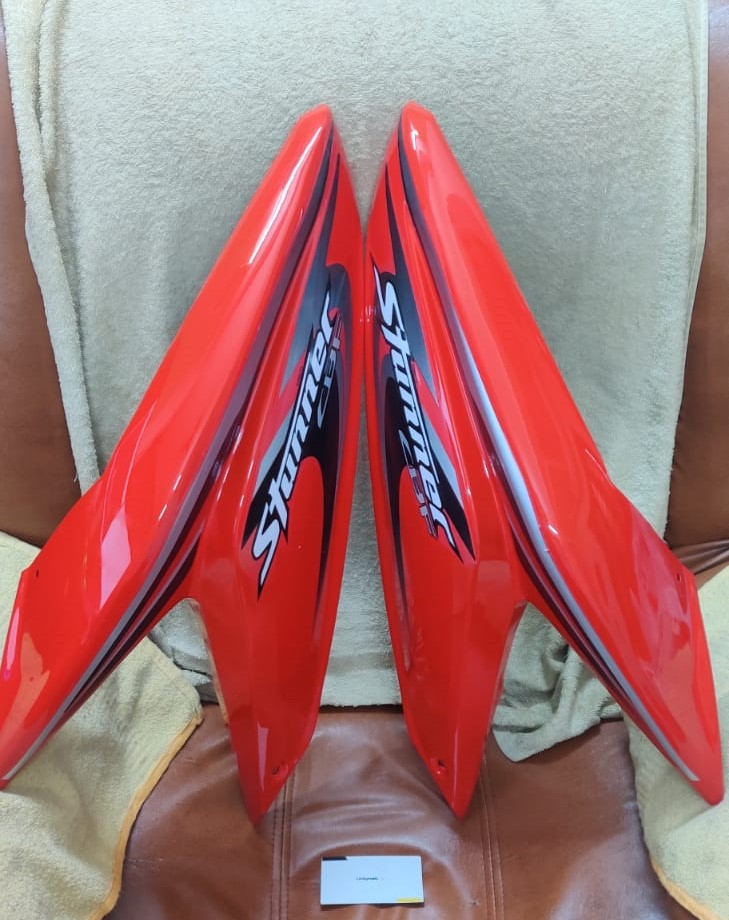 honda stunner tpfc red fiber tank panel set for motorcycle restoration
