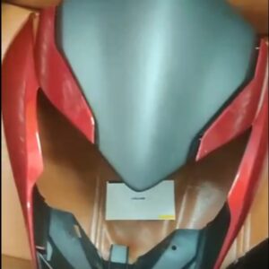 Honda twister headlight visor mask in red finish for motorcycle styling