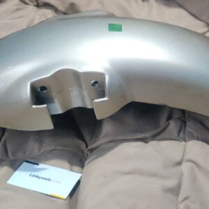 Lml freedom silver mudguard front fiber part viewed from the front