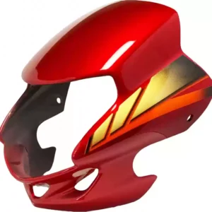 Hero HF Deluxe Headlight Visor Mask Fairing Red Golden
